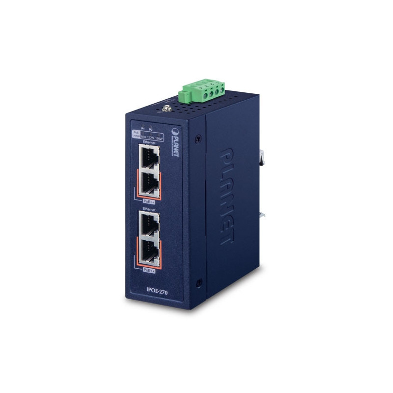 PLANET IPOE-270 commutateur réseau Connexion Ethernet, supportant l'alimentation via ce port (PoE) Bleu PLANET IPOE-270 commutateur réseau Connexion Ethernet, supportant l'alimentation via ce port (PoE) Bleu