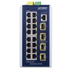 PLANET IGS-6325-16T4S commutateur réseau Géré L3 Gigabit Ethernet (10/100/1000) Bleu, Gris