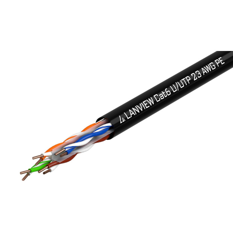 Lanview LVN122151 câble de réseau Noir 305 m Cat6 U/UTP (UTP) Lanview LVN122151 câble de réseau Noir 305 m Cat6 U/UTP (UTP)