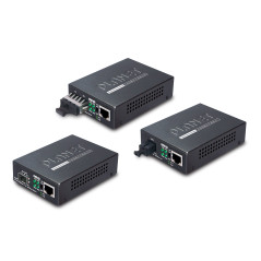 PLANET 10/100/1000Base-T to WDM convertisseur de support réseau 2000 Mbit/s 1550 nm Noir