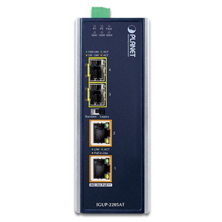 PLANET IGUP-2205AT convertisseur de support réseau 1000 Mbit/s Multimode, Monomode Bleu
