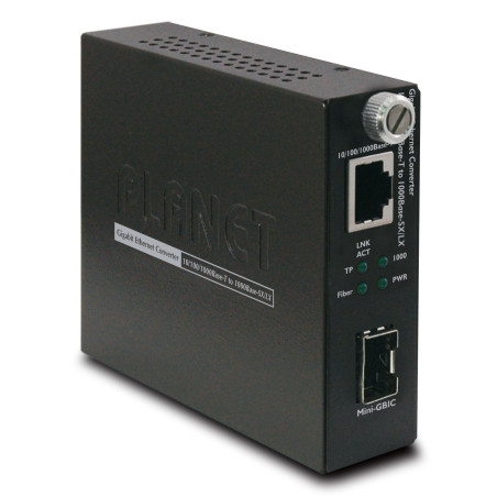 PLANET GST-805A convertisseur de support réseau 2000 Mbit/s Noir