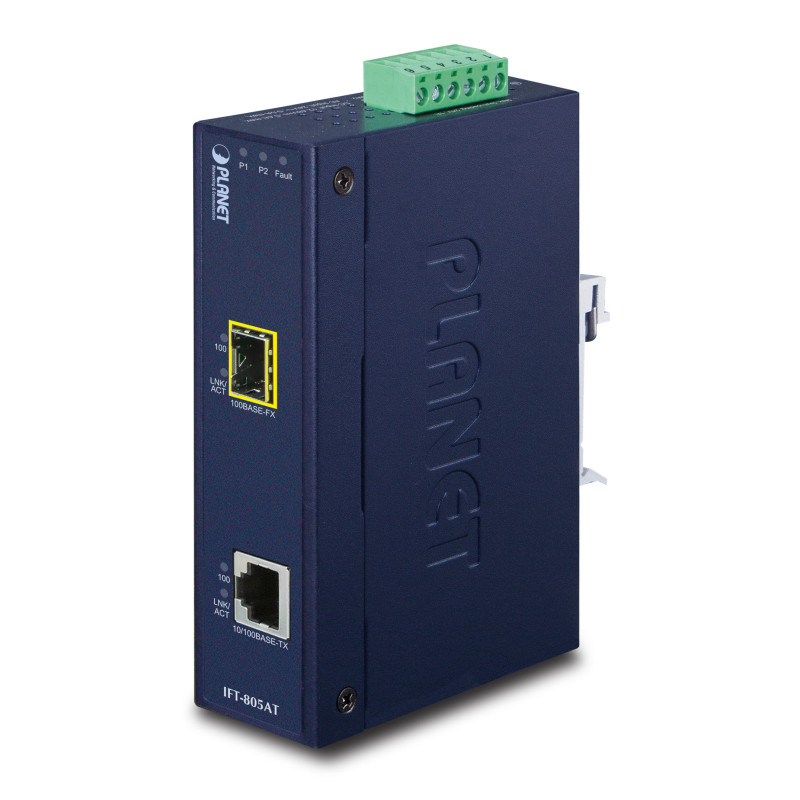 PLANET IFT-805AT convertisseur de support réseau 200 Mbit/s Bleu