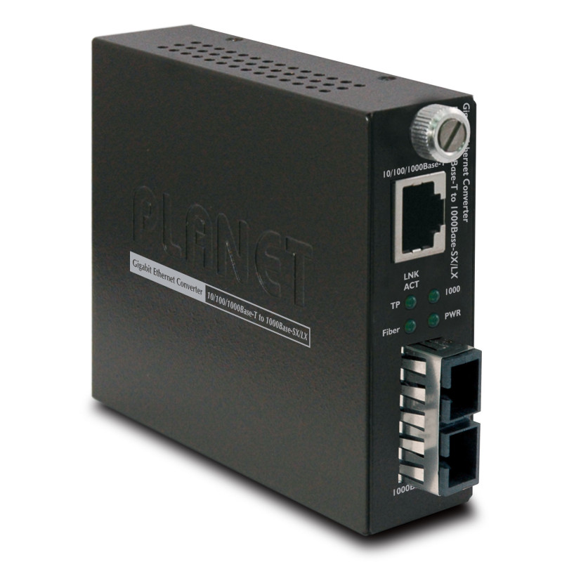 PLANET GST-802S convertisseur de support réseau 2000 Mbit/s 1310 nm Monomode Noir