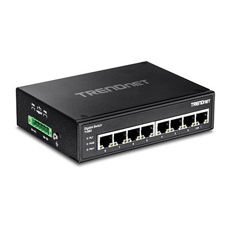Trendnet TI-G80 commutateur réseau Non-géré L2 Gigabit Ethernet (10/100/1000) Noir
