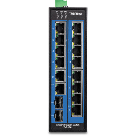 Trendnet TI-G162 commutateur réseau Gigabit Ethernet (10/100/1000) Noir