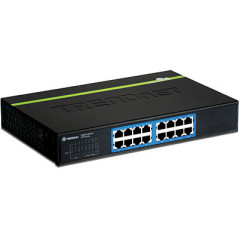 Trendnet TEG-S16DG commutateur réseau Non-géré Noir