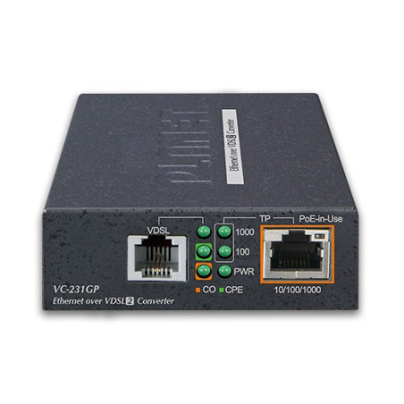 PLANET VC-231GP convertisseur de support réseau 1000 Mbit/s Noir