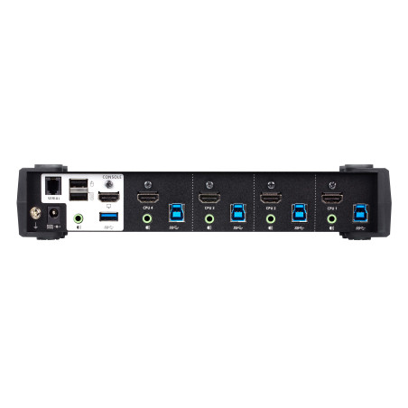 ATEN Commutateur KVMP™ HDMI 4K 4 ports USB 3.0 avec mode de mélangeur audio