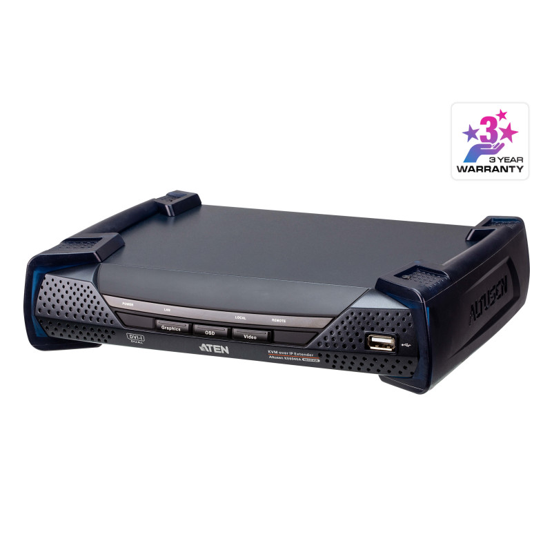 ATEN Récepteur KVM deux affichages DVI-I sur IP ATEN Récepteur KVM deux affichages DVI-I sur IP