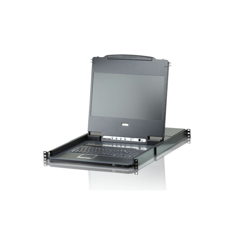 ATEN CL6708MW commutateur écran, clavier et souris Grille de montage Noir
