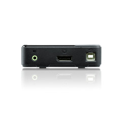 ATEN Commutateur KVM DisplayPort/audio USB 2 ports (4K pris en charge et câbles inclus)