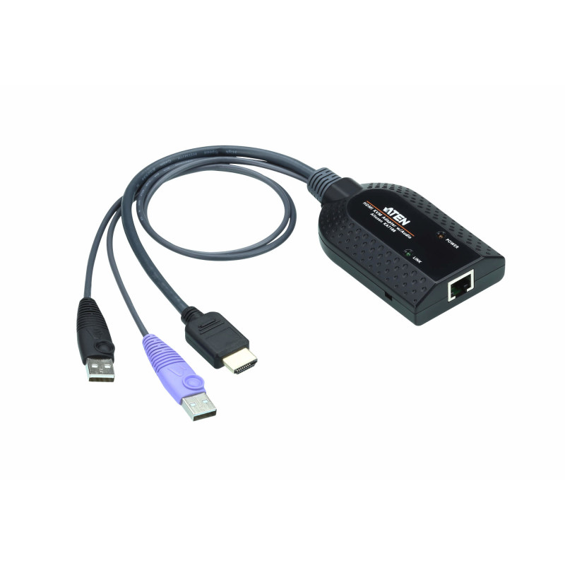 ATEN Adaptateur KVM de média virtuel HDMI USB (prend en charge lecteur de carte à puce et désembeddeur audio) ATEN Adaptateur KVM de média virtuel HDMI USB (prend en charge lecteur de carte à puce et désembeddeur audio)