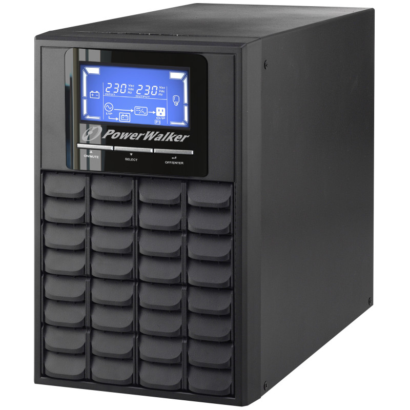 PowerWalker VFI 1000C LCD Double-conversion (en ligne) 1 kVA 800 W 3 sortie(s) CA PowerWalker VFI 1000C LCD Double-conversion (en ligne) 1 kVA 800 W 3 sortie(s) CA