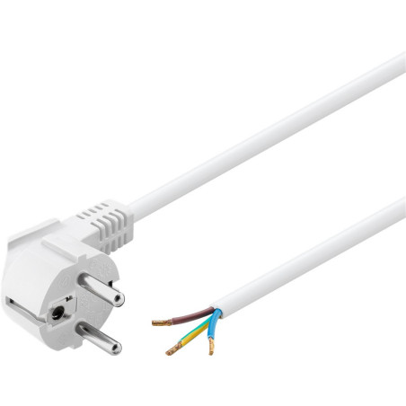 Goobay 93977 câble électrique Blanc 1,5 m Prise d'alimentation type F