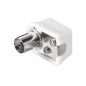 Microconnect COAXADAPTERAF1 connecteur de fils Acier inoxydable, Blanc