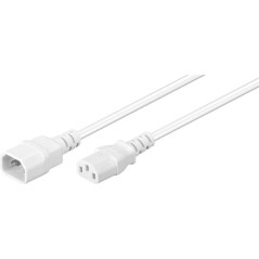 Microconnect PE040620W câble électrique Blanc 2 m Coupleur C14 Coupleur C13