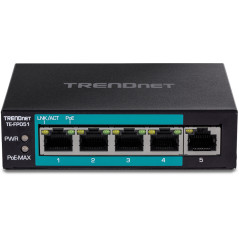 Trendnet TE-FP051 commutateur réseau Non-géré Fast Ethernet (10/100) Connexion Ethernet, supportant l'alimentation via ce port