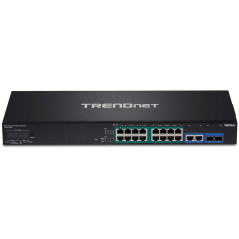 Trendnet TPE-3018LS commutateur réseau Géré Gigabit Ethernet (10/100/1000) Connexion Ethernet, supportant l'alimentation via ce