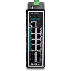 Trendnet TI-PG1284i Géré L2+ Gigabit Ethernet (10/100/1000) Connexion Ethernet, supportant l'alimentation via ce port (PoE) Noir