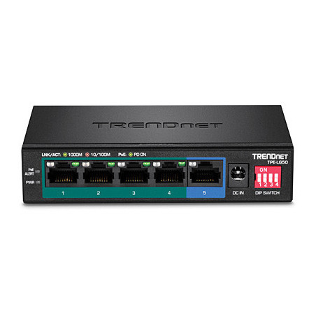 Trendnet TPE-LG50 commutateur réseau Non-géré Gigabit Ethernet (10/100/1000) Connexion Ethernet, supportant l'alimentation via
