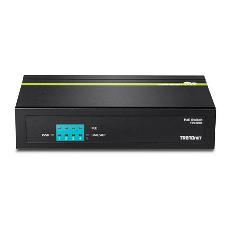 Trendnet TPE-S50 commutateur réseau Non-géré L2 Fast Ethernet (10/100) Connexion Ethernet, supportant l'alimentation via ce