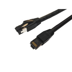 Microconnect MC-SFTP80025S câble de réseau Noir 0,25 m Cat8.1 S/FTP (S-STP)