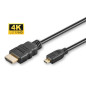 Microconnect HDM19191V2.0D câble HDMI 1 m HDMI Type D (Micro) HDMI Type A (Standard) Noir Microconnect HDM19191V2.0D câble HDMI 1 m HDMI Type D (Micro) HDMI Type A (Standard) Noir
