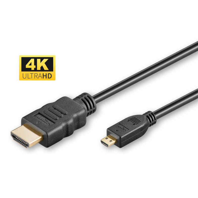 Microconnect HDM19192V2.0D câble HDMI 2 m HDMI Type D (Micro) HDMI Type A (Standard) Noir Microconnect HDM19192V2.0D câble HDMI 2 m HDMI Type D (Micro) HDMI Type A (Standard) Noir