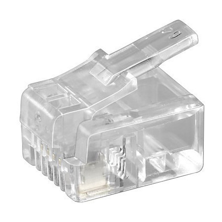 Microconnect KON501-10R connecteur de fils RJ-11 6P4C Transparent