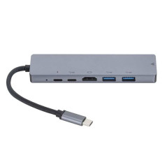 eSTUFF ES623012 hub & concentrateur USB 3.2 Gen 1 (3.1 Gen 1) Type-C 480 Mbit/s Gris