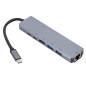 eSTUFF ES623012 hub & concentrateur USB 3.2 Gen 1 (3.1 Gen 1) Type-C 480 Mbit/s Gris