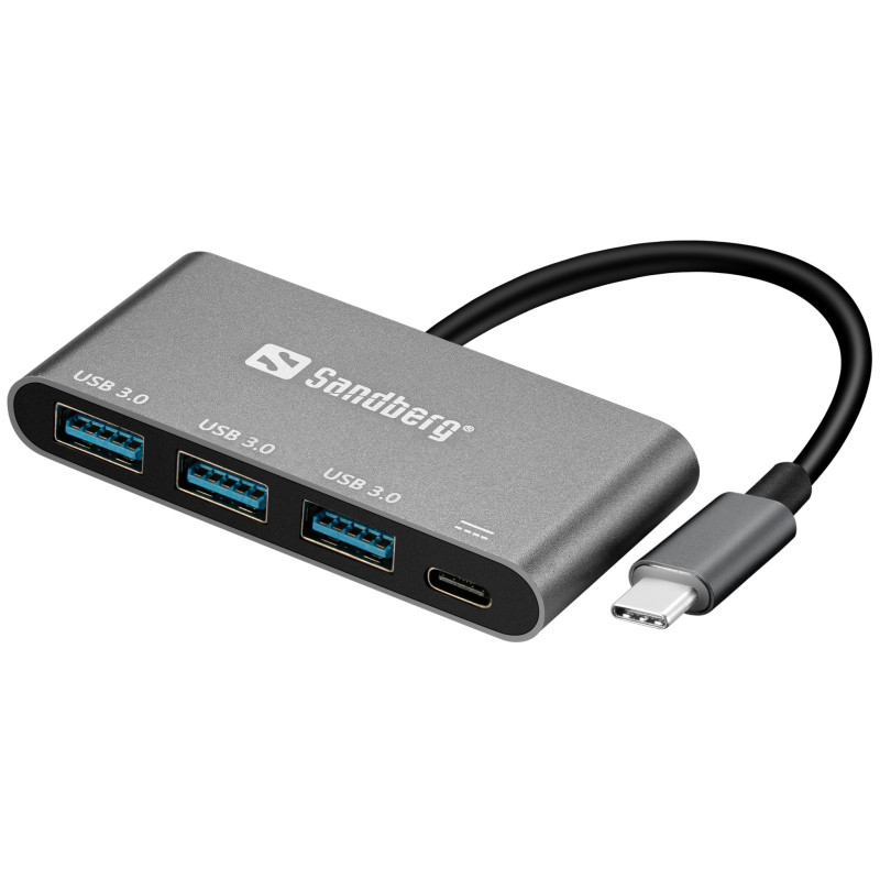 Sandberg USB-C to 3xUSB 3.0 Hub + PD Sandberg USB-C to 3xUSB 3.0 Hub + PD