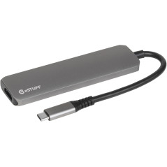 eSTUFF USB-C HDMI Hub Grey USB 3.2 Gen 1 (3.1 Gen 1) Type-C 5000 Mbit/s Gris